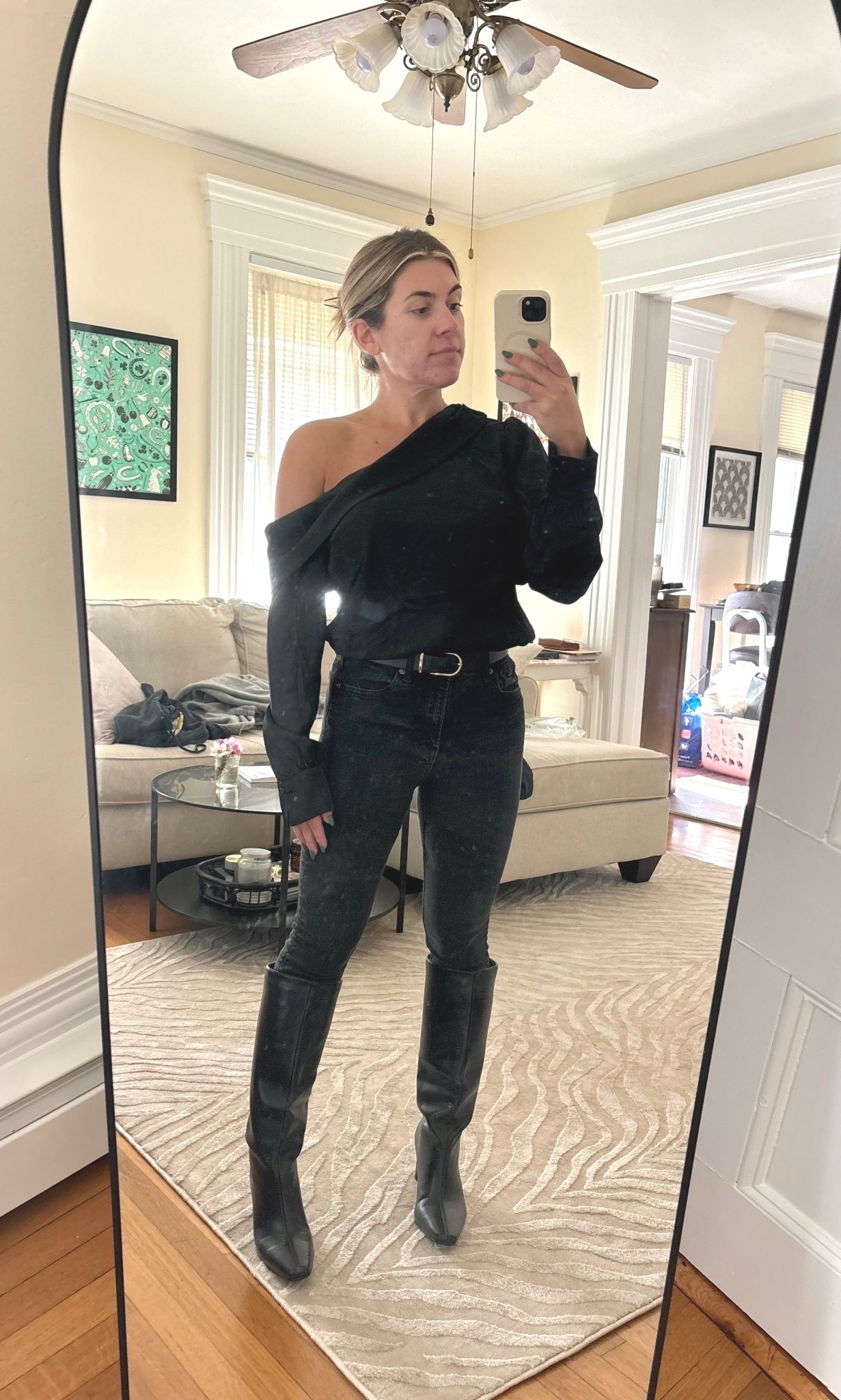 Going out outfit is always jeans and a fun top, usually black 😅
Black jeans are a staple, all tagged under $100
Tops is older but found similar options, satin helps elevate an all black look, pairs with my very low cost Amazon boots!
 

#LTKSeasonal #LTKFindsUnder100 #LTKootd