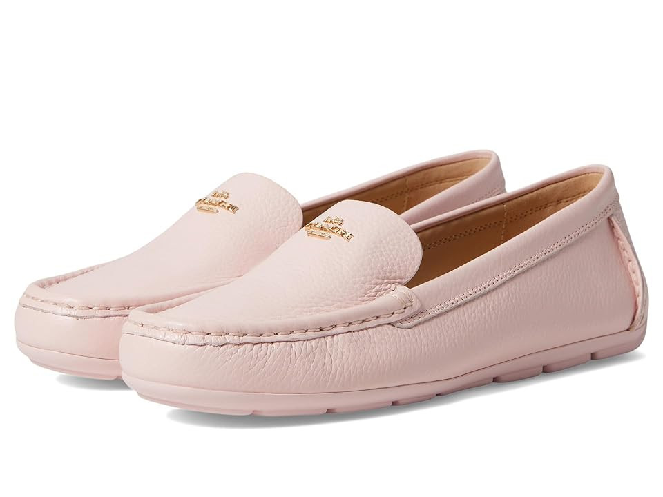COACH Marley Leather Driver (Soft Pink) Women's Flat Shoes | Zappos