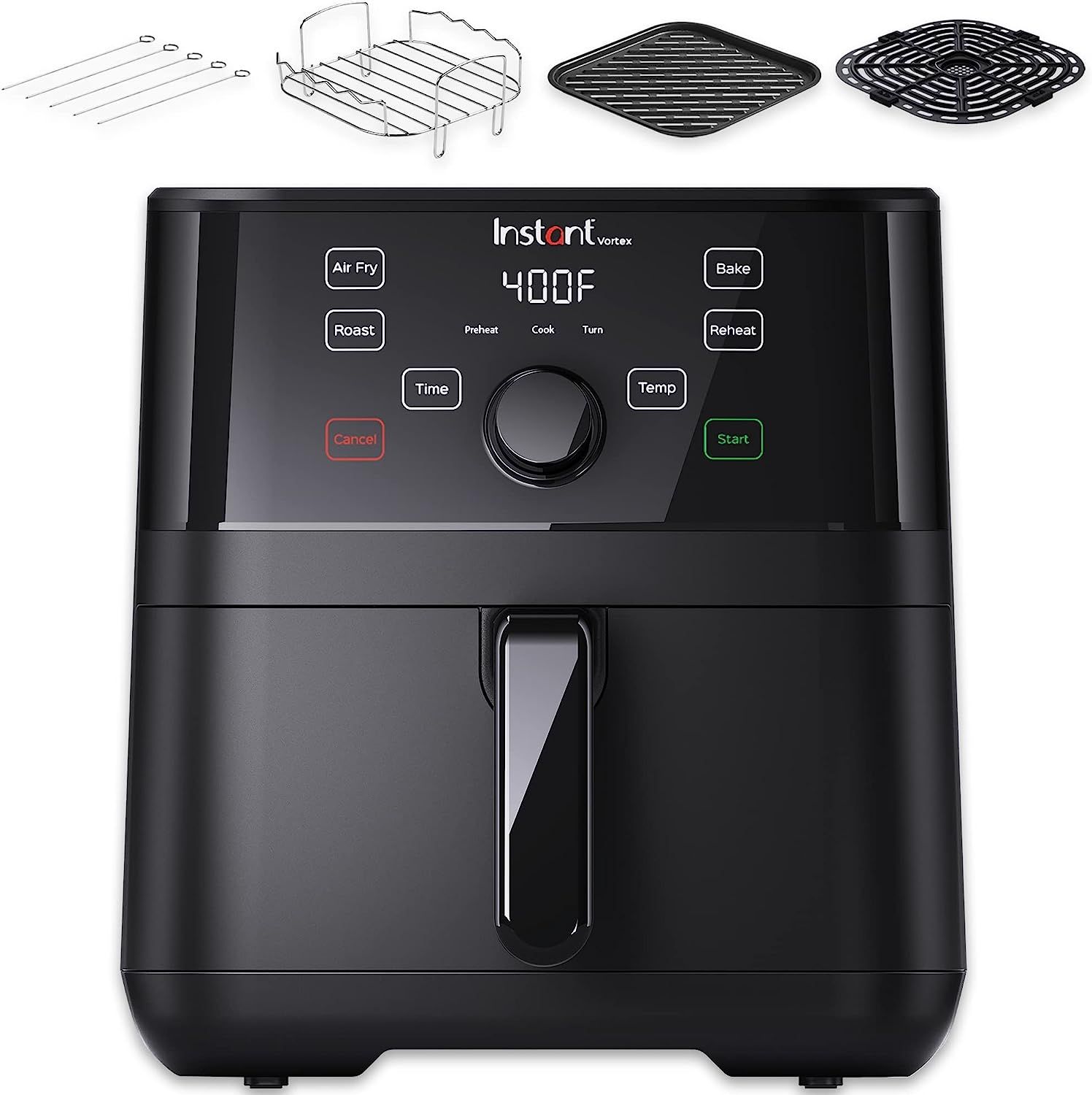 Instant Vortex 5.7 Quart Air Fryer, Customizable Smart Cooking Programs, Digital Touchscreen, Gri... | Amazon (US)