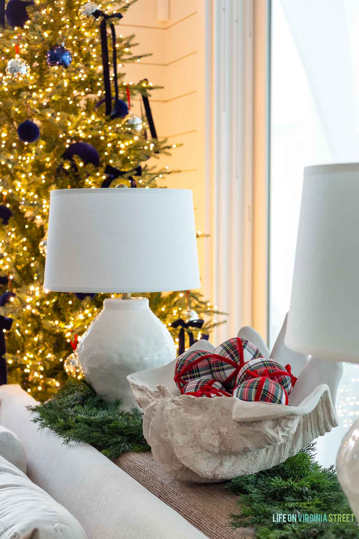 Christmas living room decor // Coastal holiday decor // Ralph Lauren Christmas style  

 #LTKHoliday #LTKHome