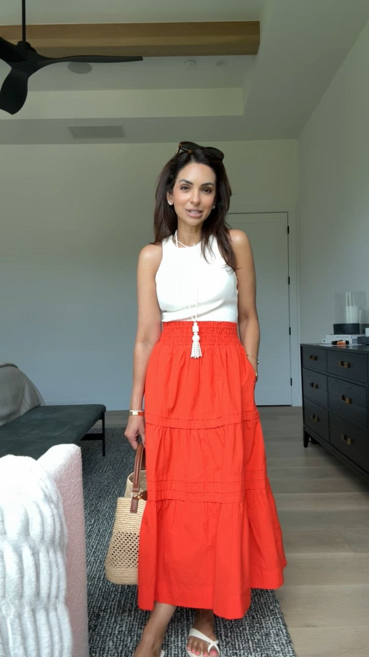 I was so excited for this skirt and it doesn’t disappoint! I love the stretchy waistband and fit. Looks great with simple basics like a white tank! @Quince

#LTKootd #LTKSeasonal #LTKPetite