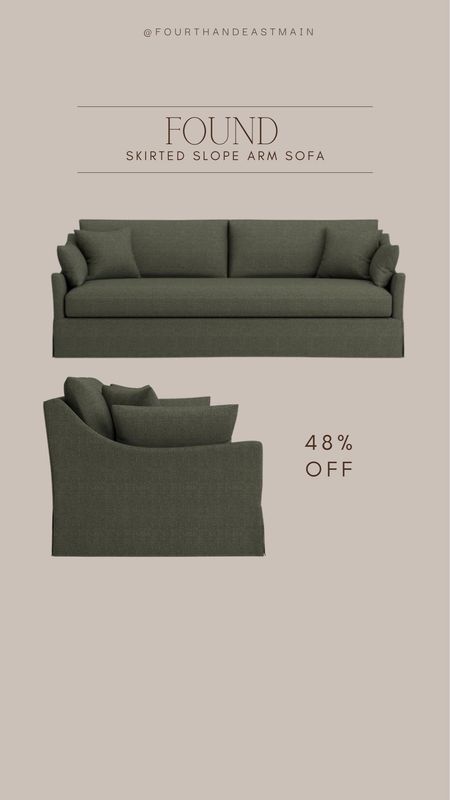 skirted slope arm sofa 48% off!
comes in many colors

slipcover sofa
skirted sofa 

#LTKhome