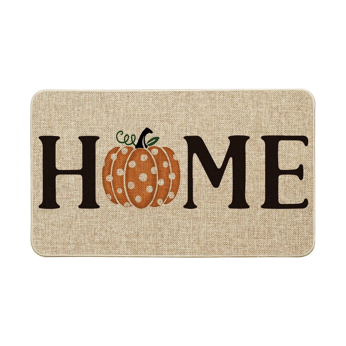 Artoid Mode Home Polka Dot Pumpkin Decorative Doormat 17 x 29, Fall Thanksgiving Low-Profile Swit... | Walmart (US)
