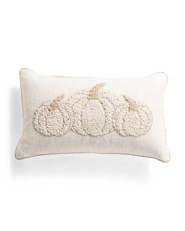 12x20 Embroidered Pumpkin Pillow | TJ Maxx