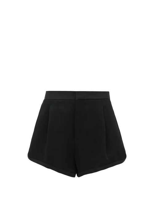 Dundas - Tailored Satin-crepe Shorts - Womens - Black | Matches (US)