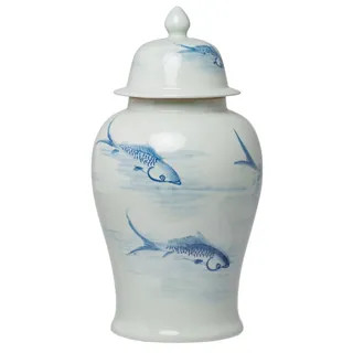 Koi Ginger Jar,Tall , 9.5x19 inches | Bed Bath & Beyond