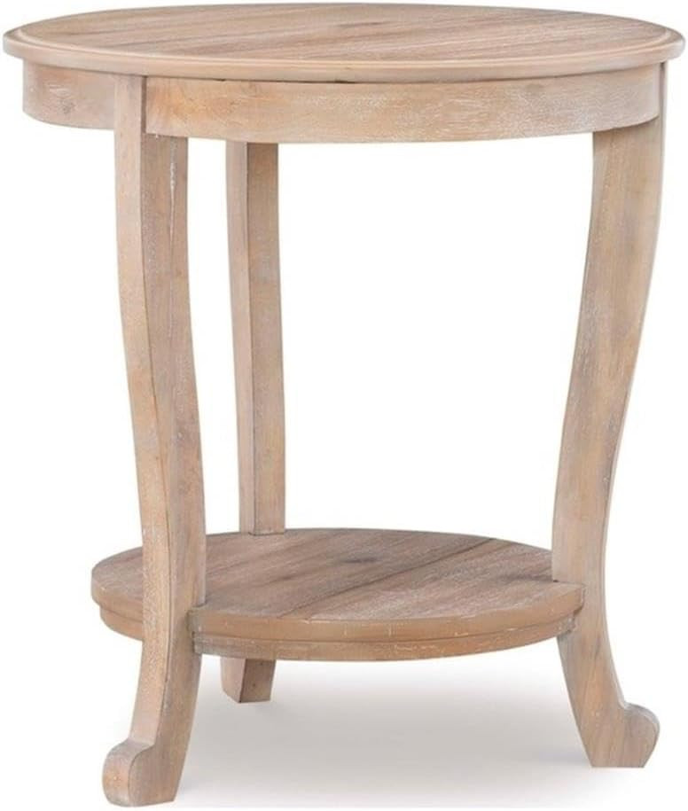 Powell Linon Merce Wood Accent Side Table in Natural Brown | Amazon (US)