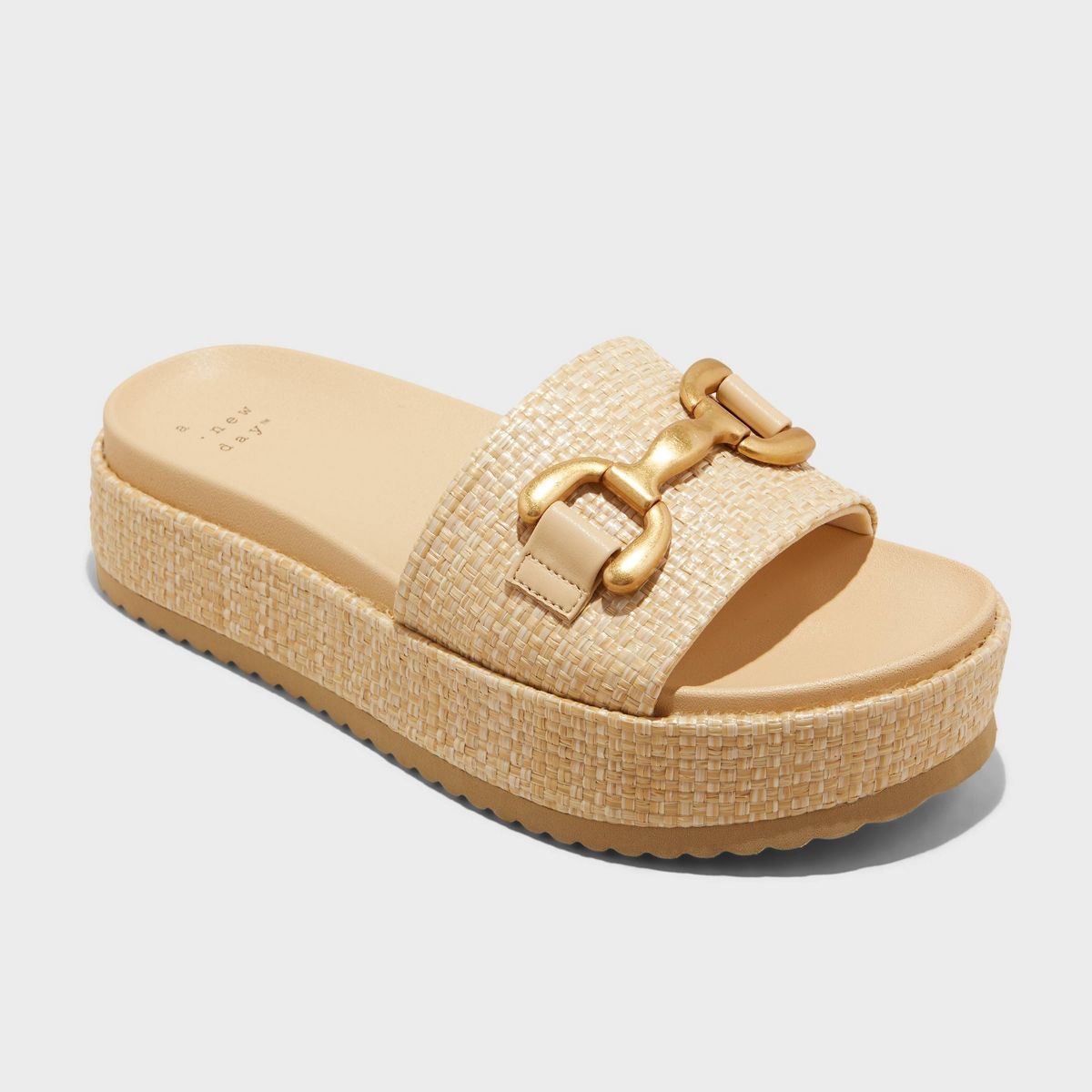 Women's Agnes Platform Slide Sandals - A New Day™ Beige | Target