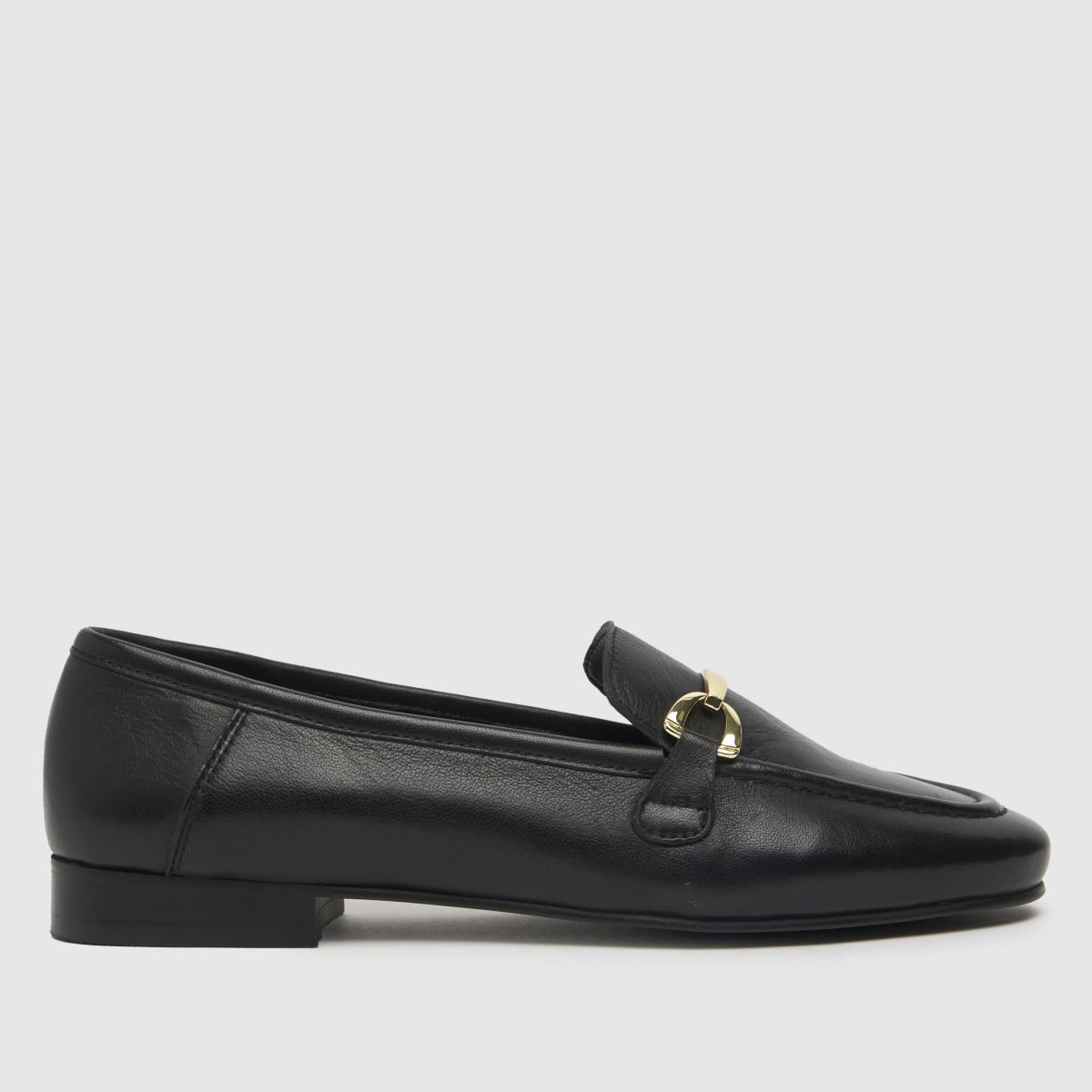 schuh liliane leather snaffle loafer flat shoes in black | Schuh