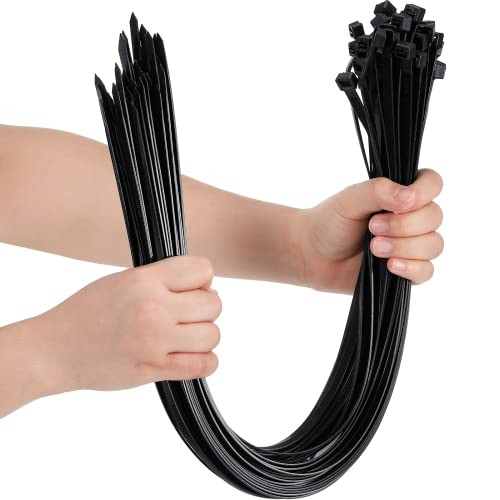 Shappy 50 Pcs Zip Ties Heavy Duty Strong Large Cable Wire Ties Zip Industrial Sturdy Wire, Awnings Tying Branches Bundling of Crops Fixed Water Pipes(24 Inch,Black) | Amazon (US)