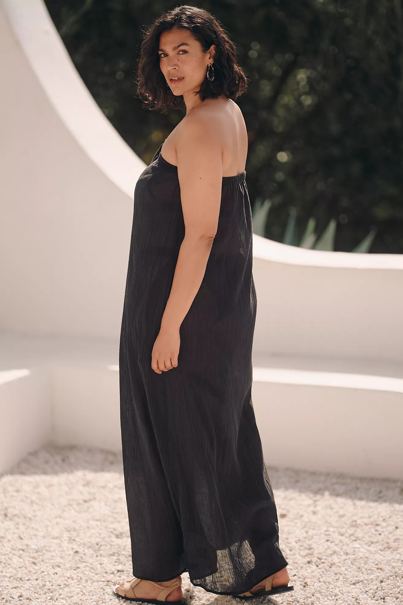 By Anthropologie Strapless Gauze Maxi Dress | Anthropologie (US)