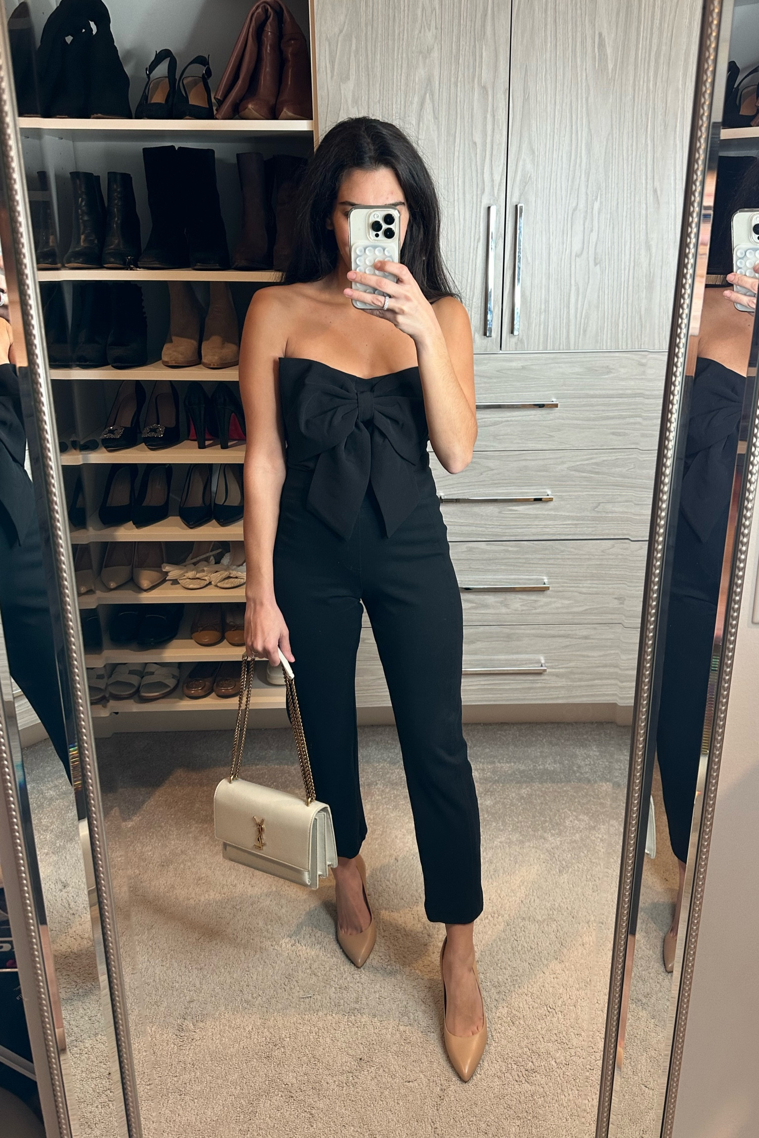 It looks like a jumpsuit but it’s revolve  top and spanx ankle crop pants 

#LTKstyletip #LTKshoecrush #LTKparties