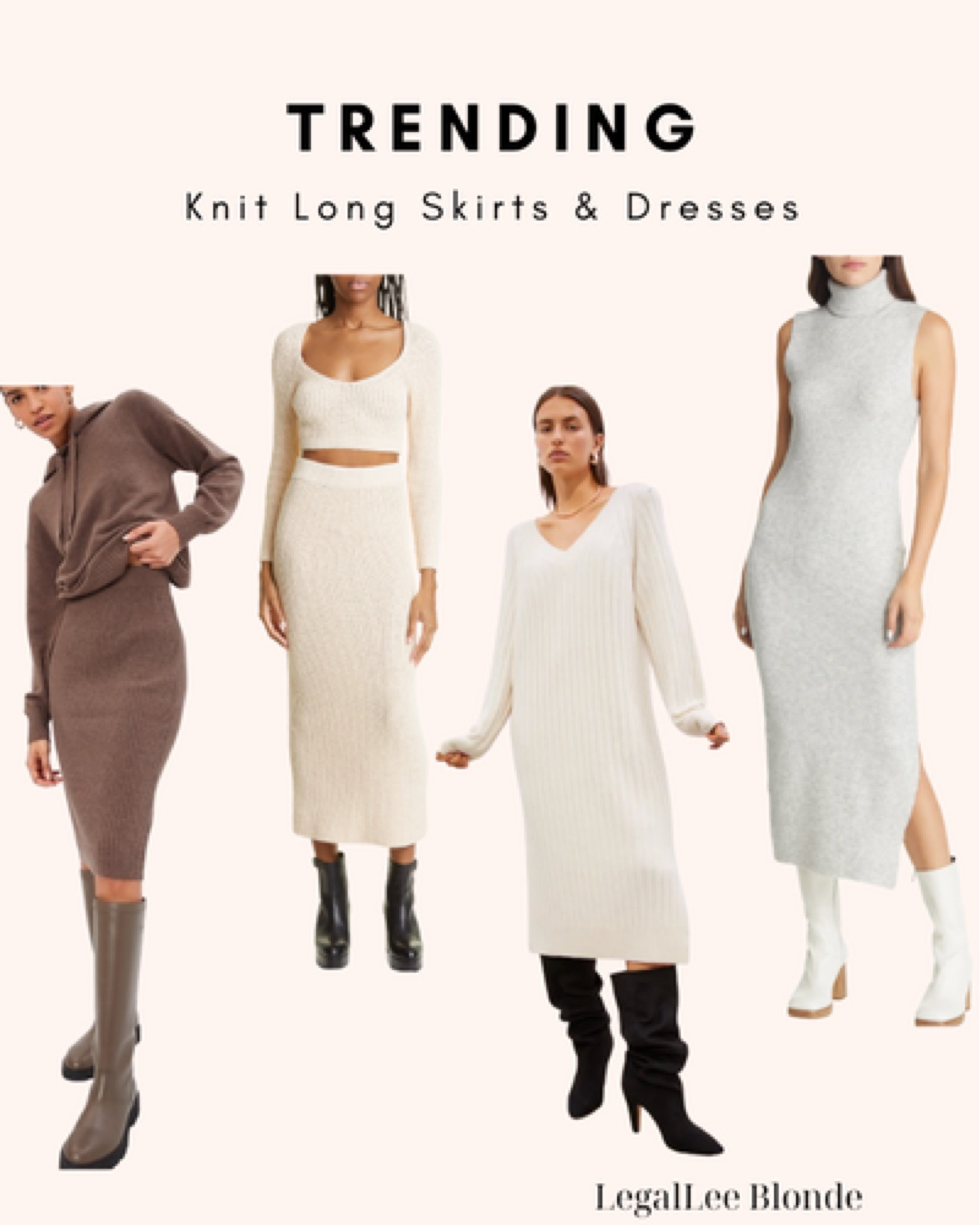 Knit skirts and dresses - one of the biggest Fall fashion trends! 
.
.
.
Knit dress - knit maxi dress - long dress - fall dresses - fall skirts - maxi skirt 

#LTKSeasonal #LTKunder50 #LTKunder100