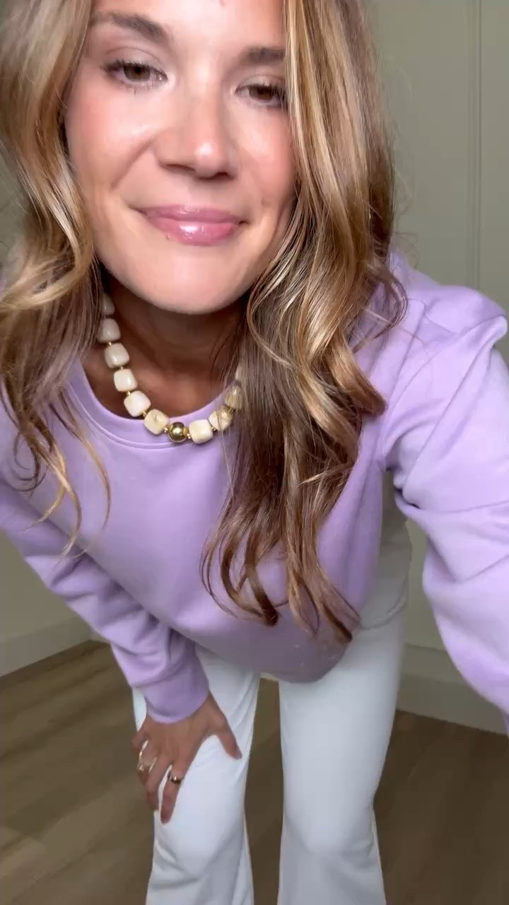 I like breaking up matching sets so they don’t always feel like the exact same outfit. This lavender sweatshirt with white joggers still gives me the comfort I want, and the lighter pants make the color feel easy to wear right now.

Tall girl athleisure, Lavender sweatshirt, White joggers, Casual outfit, Comfortable outfit, Tall girl style, Everyday outfit, Travel outfit, Athleisure style, StangandCo

#LTKTravel #LTKootd #LTKSeasonal