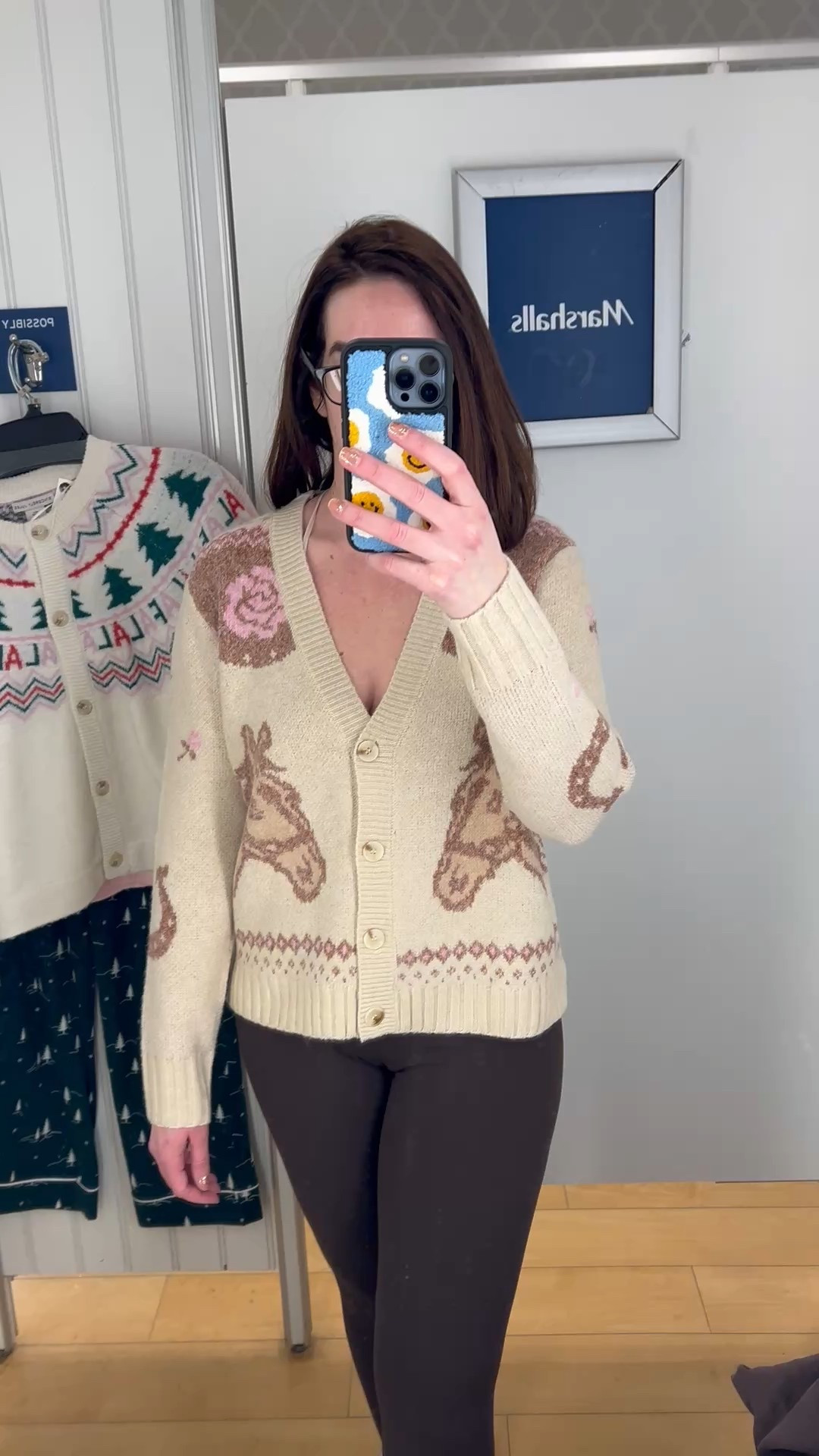 Horse cardigan (small). Brown leggings (small). #cardigan #horsecardigan #leggings #brownleggings #winteroutfit 

#LTKFindsUnder100 #LTKSeasonal