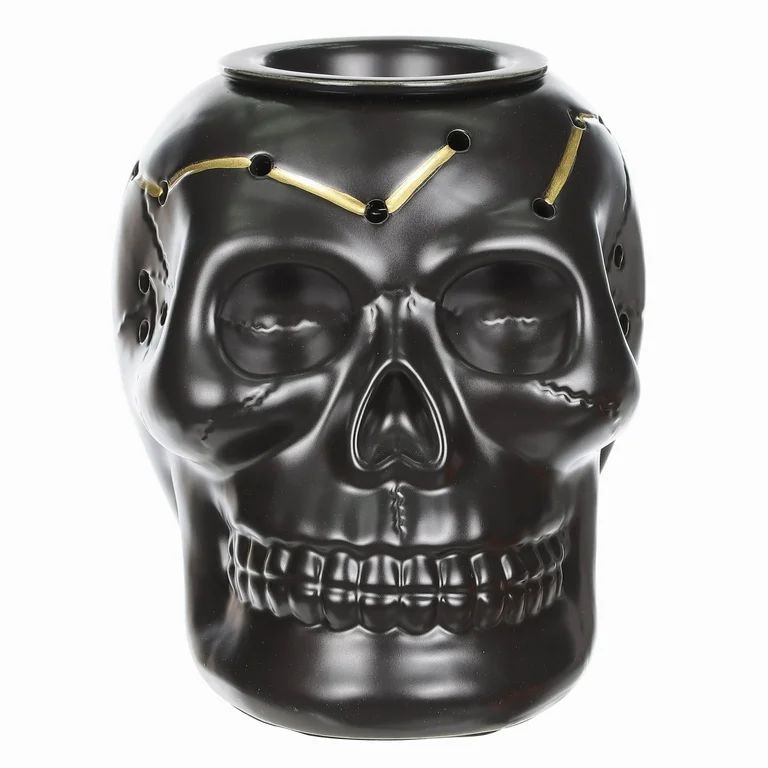 Halloween Black Ceramic Skull Electric Wax Warmer, 5"L x 6"W x 5.5"H, by Way To Celebrate (Indoor... | Walmart (US)