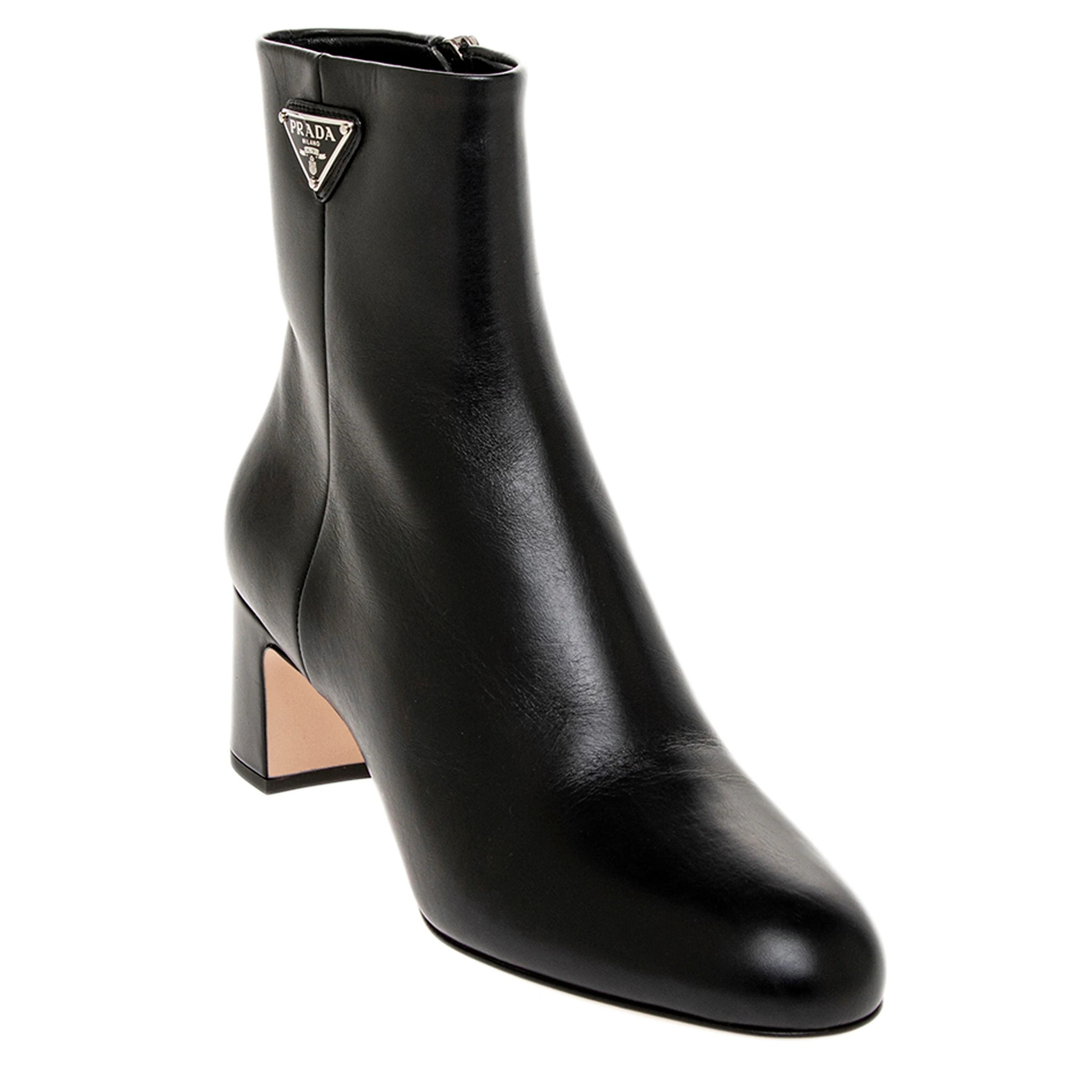 Prada Block Heel Ankle Boots | Overstock