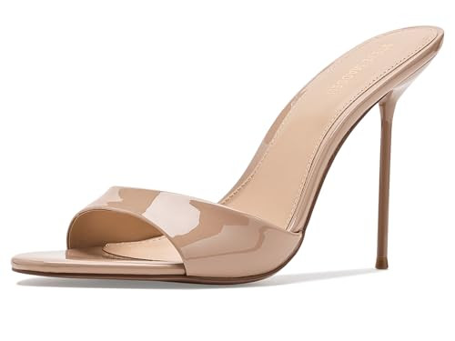 Steve Madden Women's Davina Stiletto Mule, Tan Patent, 9 | Amazon (US)