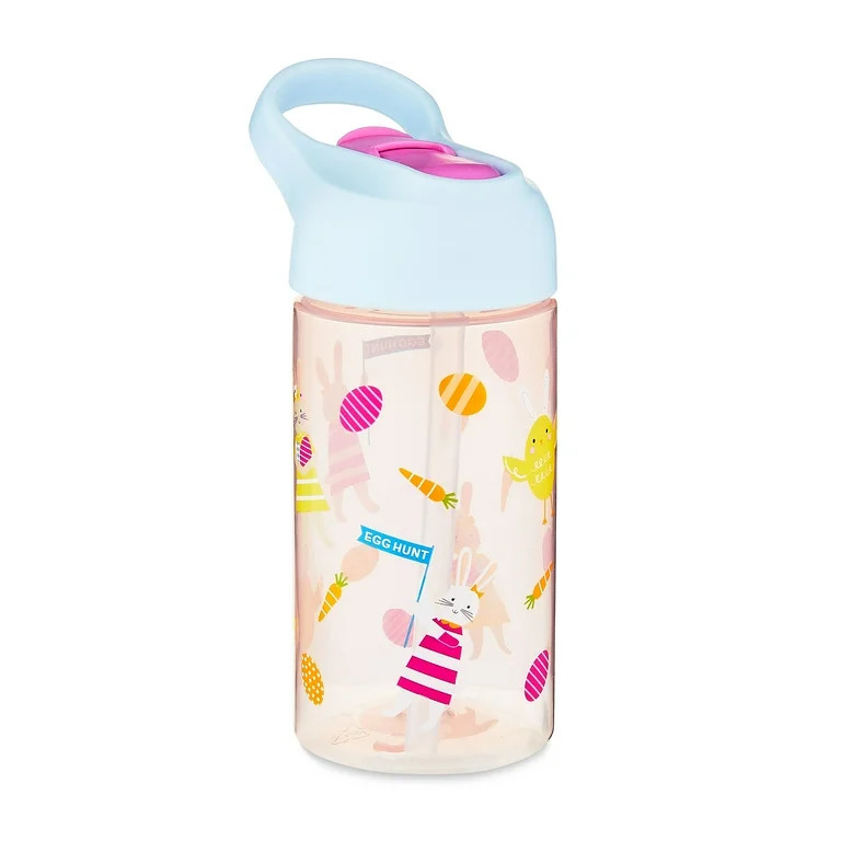 Way To Celebrate 16oz Pink Bottle, Easter Multicolor Plastic Bunnies & Chicks | Walmart (US)