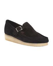 CLARKS Suede Wallabee T-Bar Comfort Loafers | Marshalls