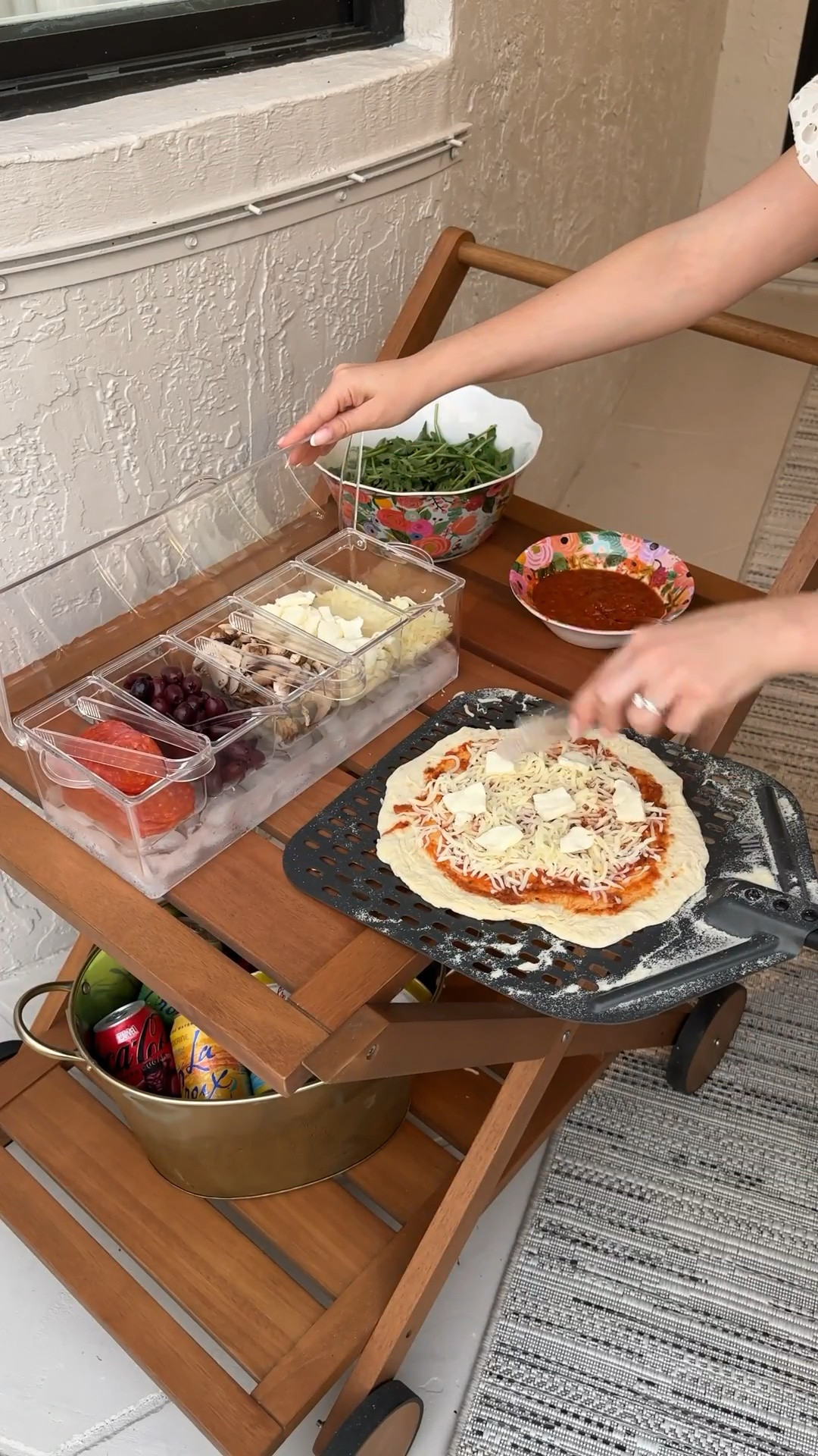Always love preparing the best food for my family and one thing we bond over is pizza! Linked everything from the Ninja woodfire pizza oven, beautiful floral dinner plates, wood patio bar cart, and more.

outdoor hosting, kitchen appliance, hosting essentials, entertaining, interactive dinner party, dinnerware, backyard bistro, tablescape

#LTKfoodie #LTKHome