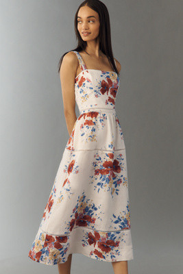 Reformation Everett Linen Midi Dress | Anthropologie (US)