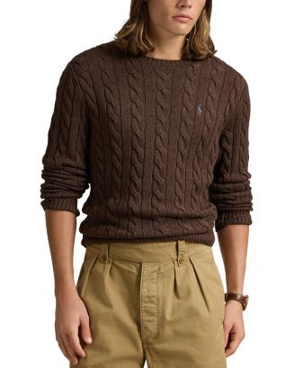 Cable-Knit Cotton Crewneck Sweater | Bloomingdale's (US)