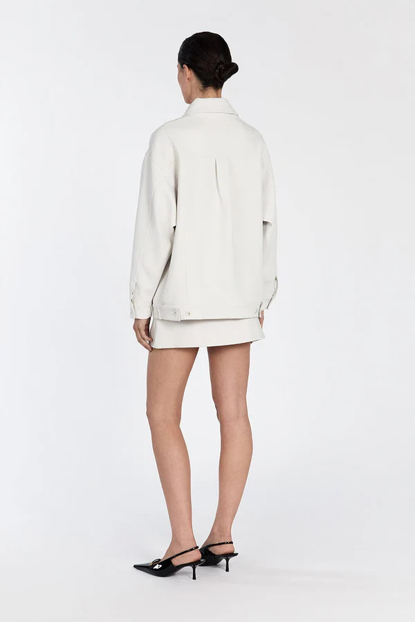 JIL SILVER TAILORED TRUCKER JACKET | DISSH