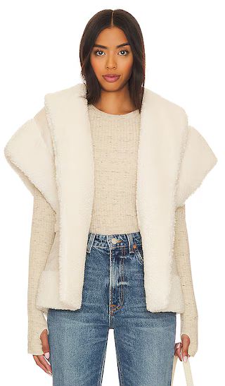 Ace Faux Shearling Vest in Taupe | Revolve Clothing (Global)