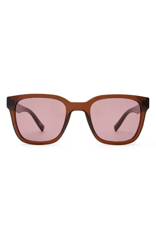 Le Specs Elixir 52mm Polarized Square Sunglasses in Dark Chocolate /Smokey Brown at Nordstrom | Nordstrom