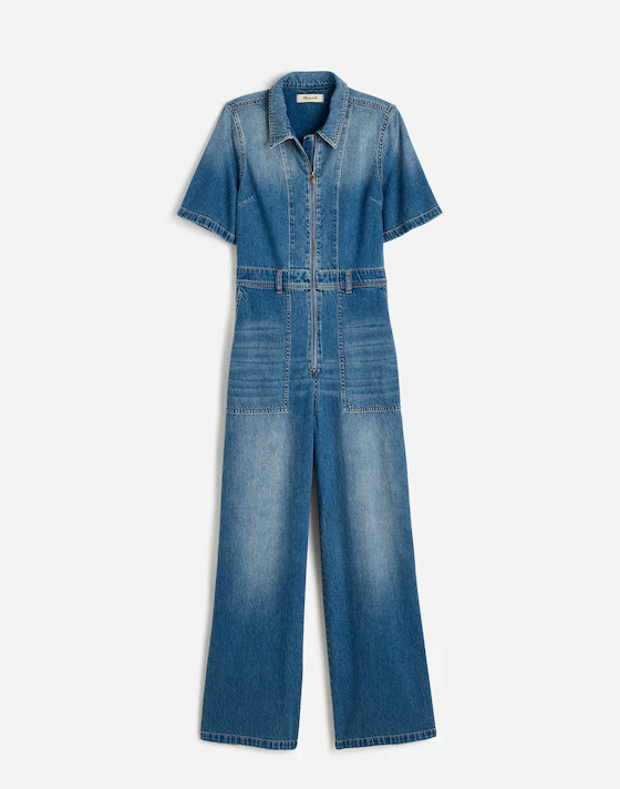 Zip-Front Denim Coveralls in Robertson Wash | Madewell