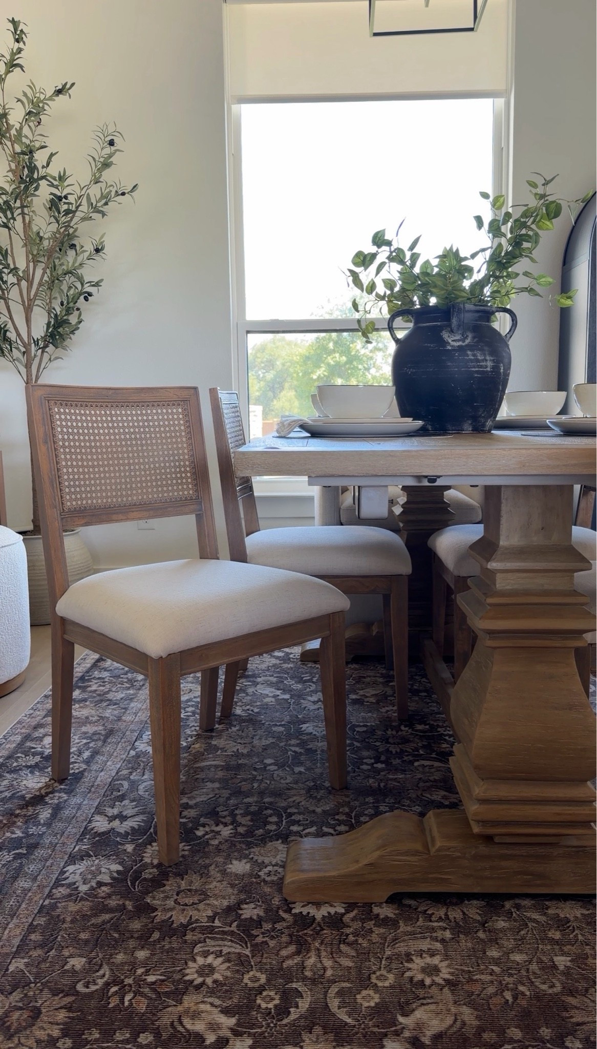 Dining room inspo lately = warm wood tones, soft lighting, layered textures, and pieces that feel collected over time ✨ 

Affordable finds, Wayfair home, dining room inspo, cane dining chair, dining table, greenery

#LTKSaleAlert #LTKHome #LTKSeasonal
