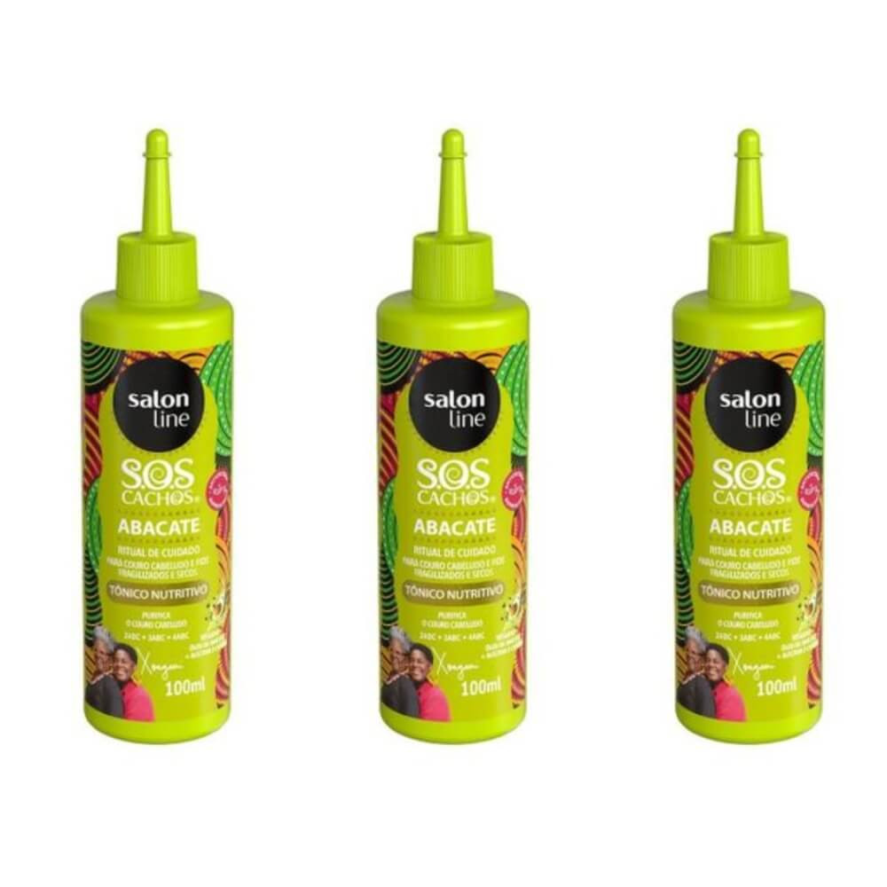 Salon Line Sos Abacate Tônico Nutritivo 100ml (kit C/03) | DrogaRaia (BR)