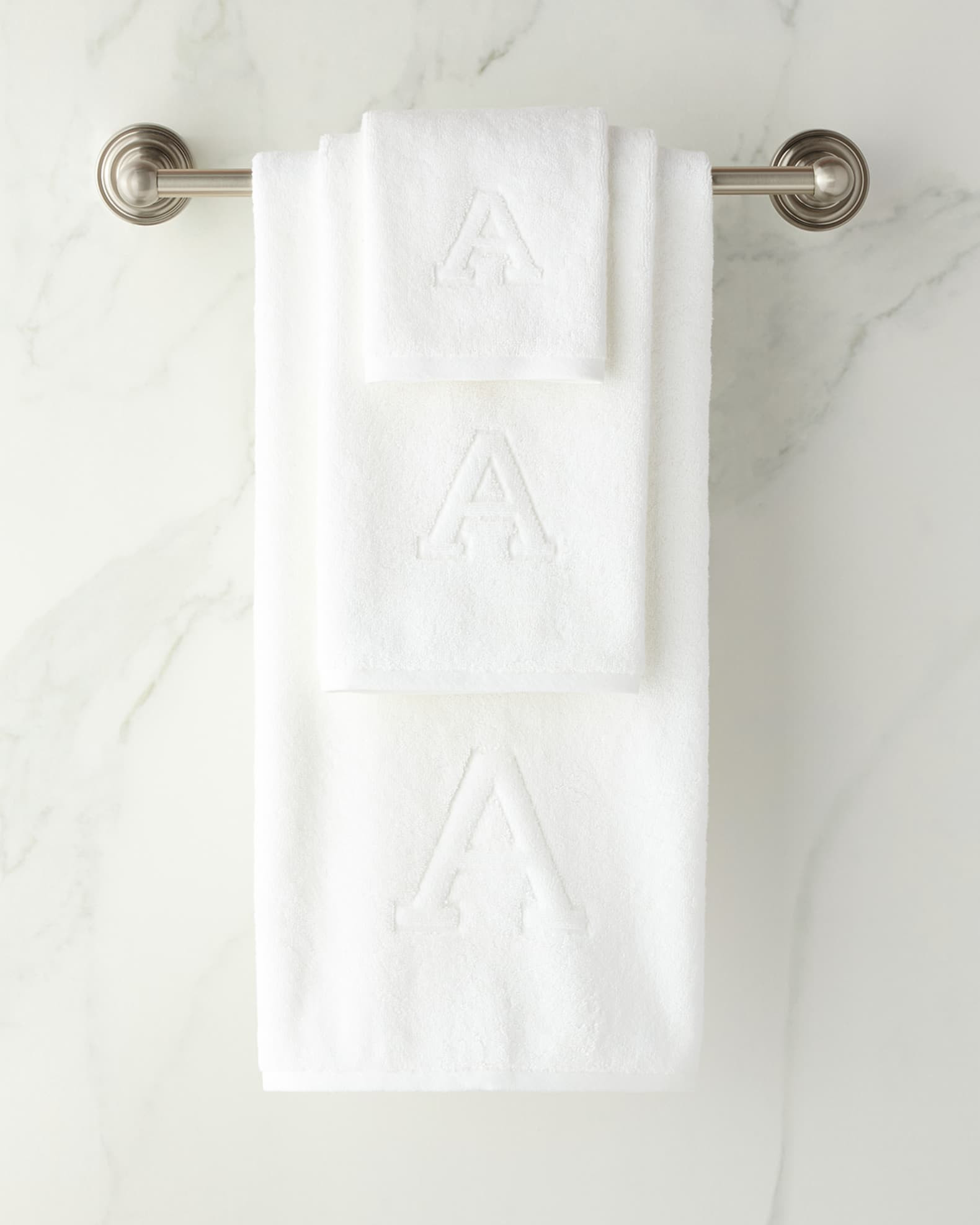 Auberge Monogrammed Face Cloth | Neiman Marcus
