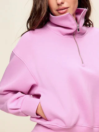 Bounce Fleece Half-Zip Pullover Sweatshirt | Old Navy (US)