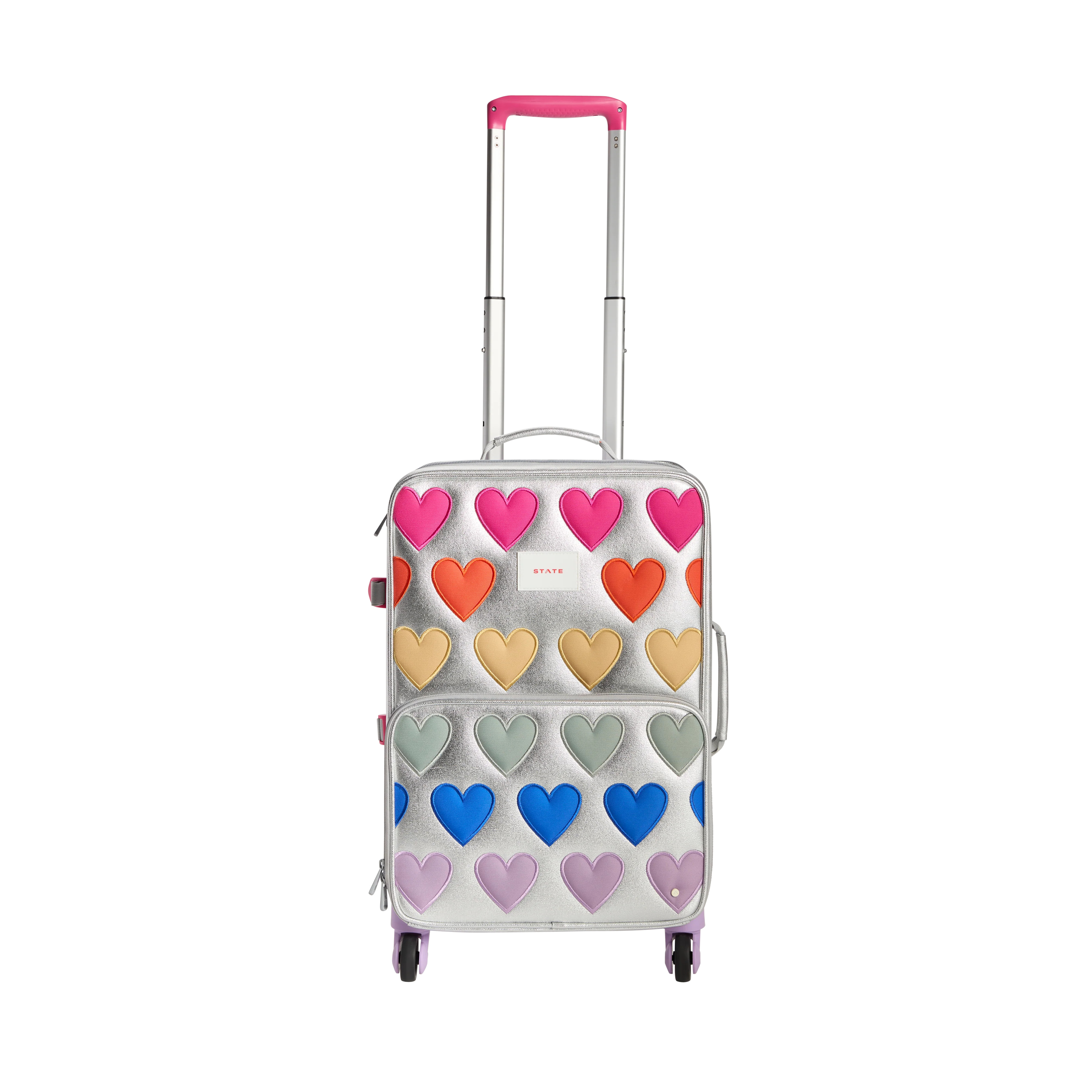 STATE Bags | Logan Suitcase Metallic Patchwork Hearts | STATE Bags