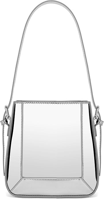 Hobo Bags for Women Patent Leather Tote Shiny Silver Purse Satchel Glossy Y2k Shoulder Bag Evenin... | Amazon (US)