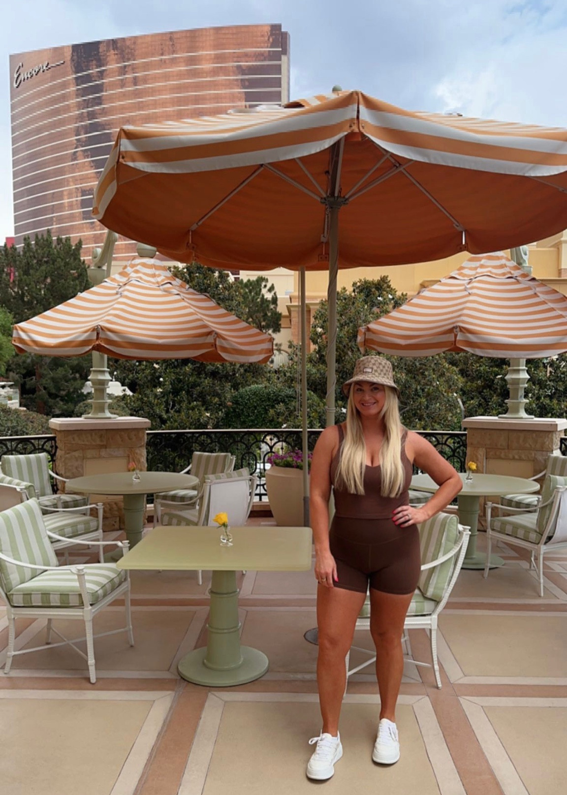 My fav lounge/workout set in Java 🤎 paired with Gucci sneaks & a bucket hat for a caj Vegas brunch! 

#LTKFind