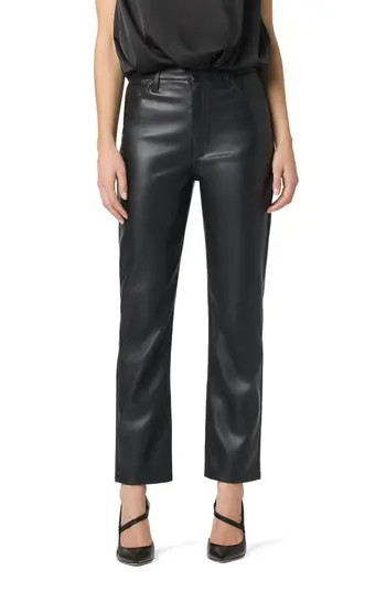 Joe's OG Ankle Straight Leg Faux Leather Pants in Black at Nordstrom Rack, Size 29 | Nordstrom Rack