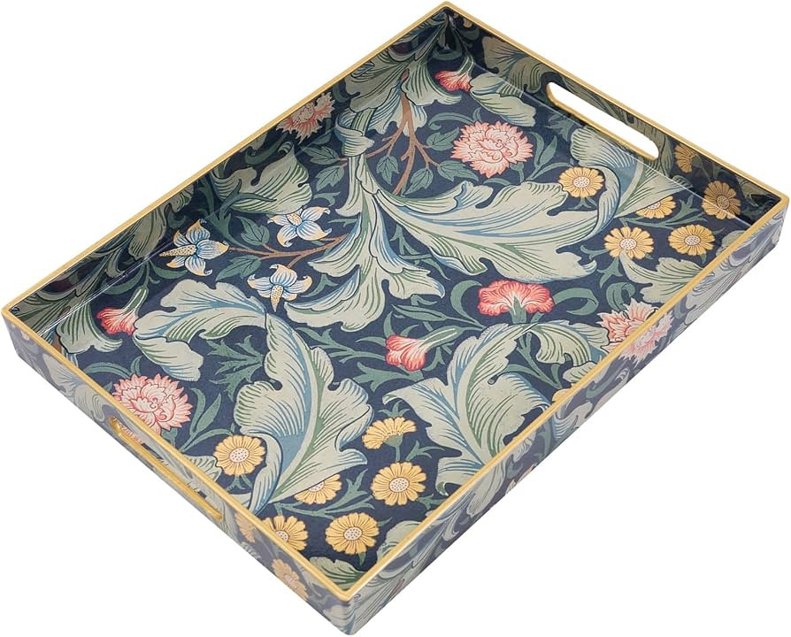 AGIOTA Coffee Table Trays for Living Room Serving Tray with Handles, Modern Large Tray for Ottoma... | Amazon (US)