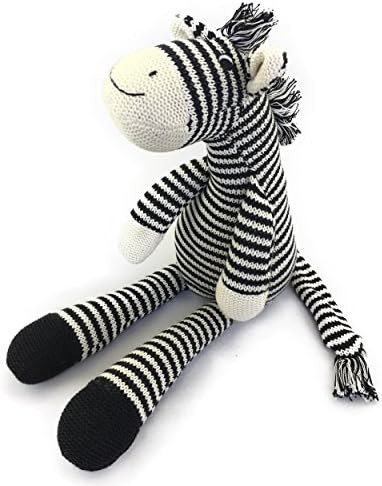 Ice King Bear Hand Knitted Zebra Stuffed Animal Plush Toy 16 Inches Length | Amazon (US)