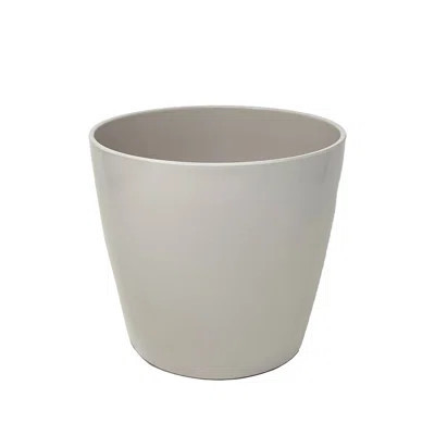 Bamboo Blooms 7" Cream Round Self-Watering Indoor/Outdoor Bamboo Plant Pot | Wayfair North America