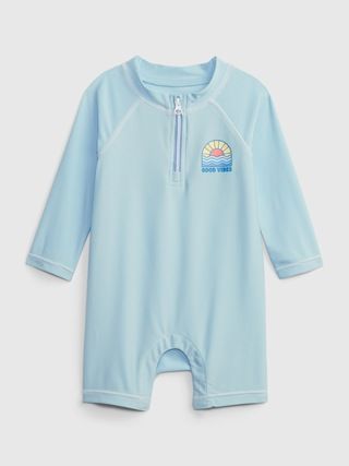 Baby Recycled Rash Guard Swim One-Piece | Gap (US)