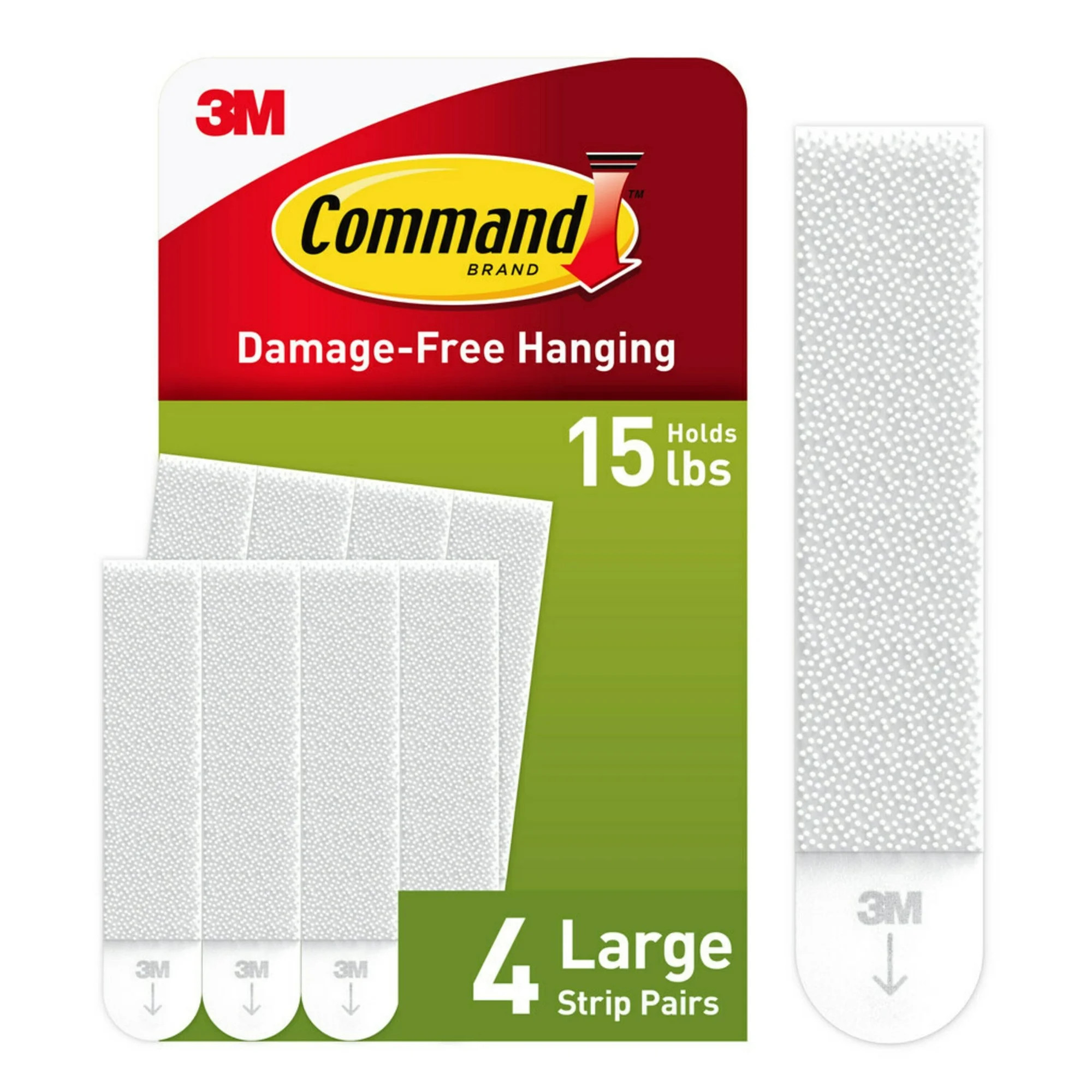 Command Large Picture Hangers, White, Damage-Free Hanging, 4 Pairs | Walmart (US)