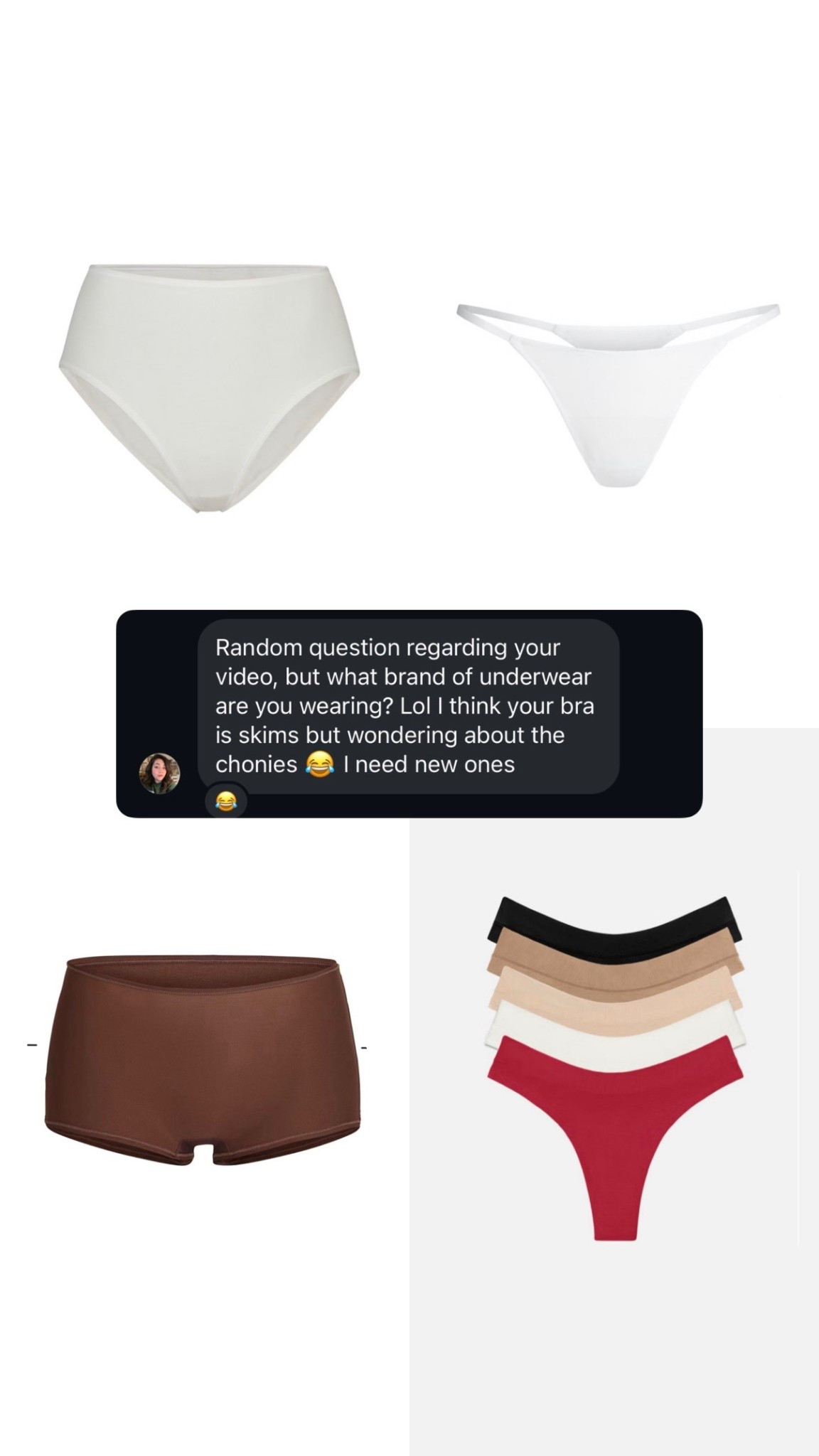 My everyday underwear rotation: CUUP + SKIMS. Comfortable, flattering, and actually holds up after washes.