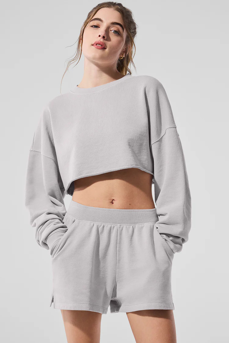 Washed Extreme Cropped Pullover | Alo Yoga (US)