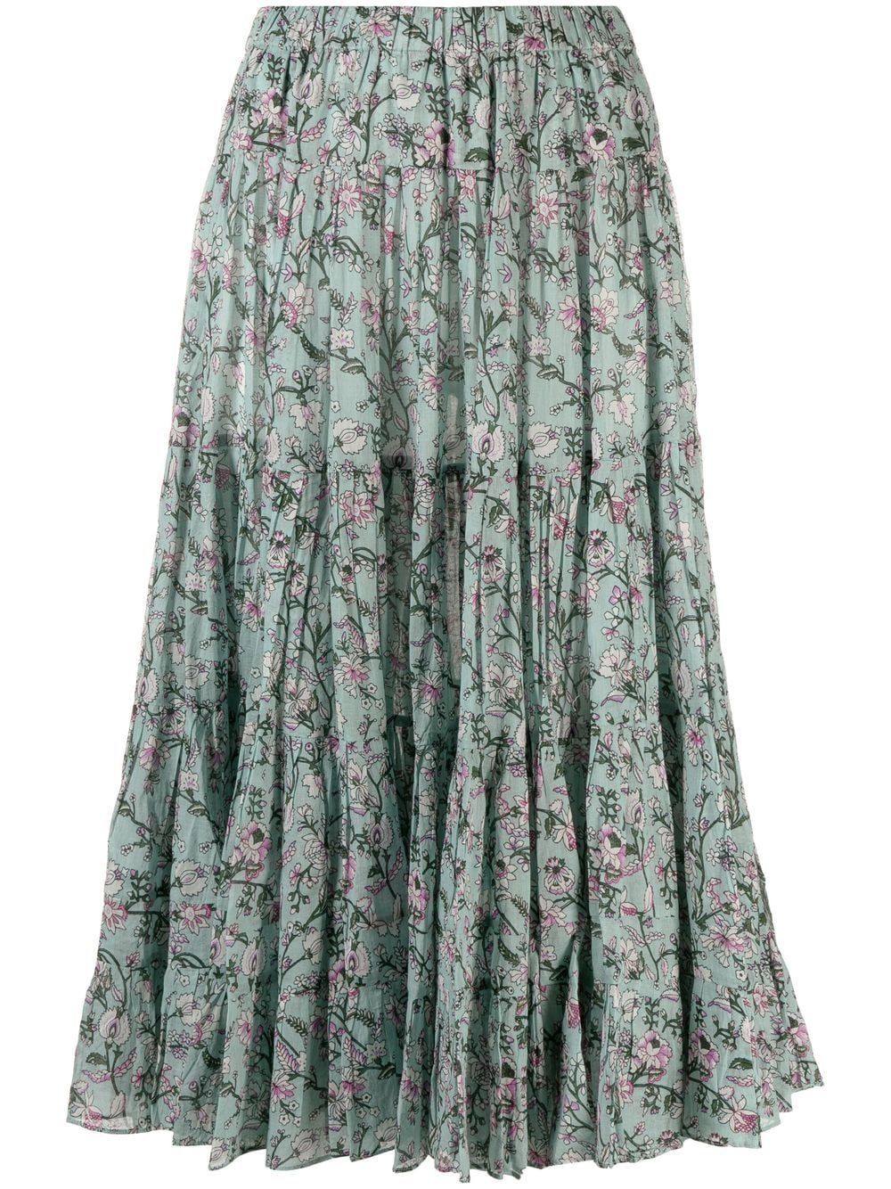 Isabel Marant Étoile floral-print Pleated Midi Skirt - Farfetch | Farfetch Global