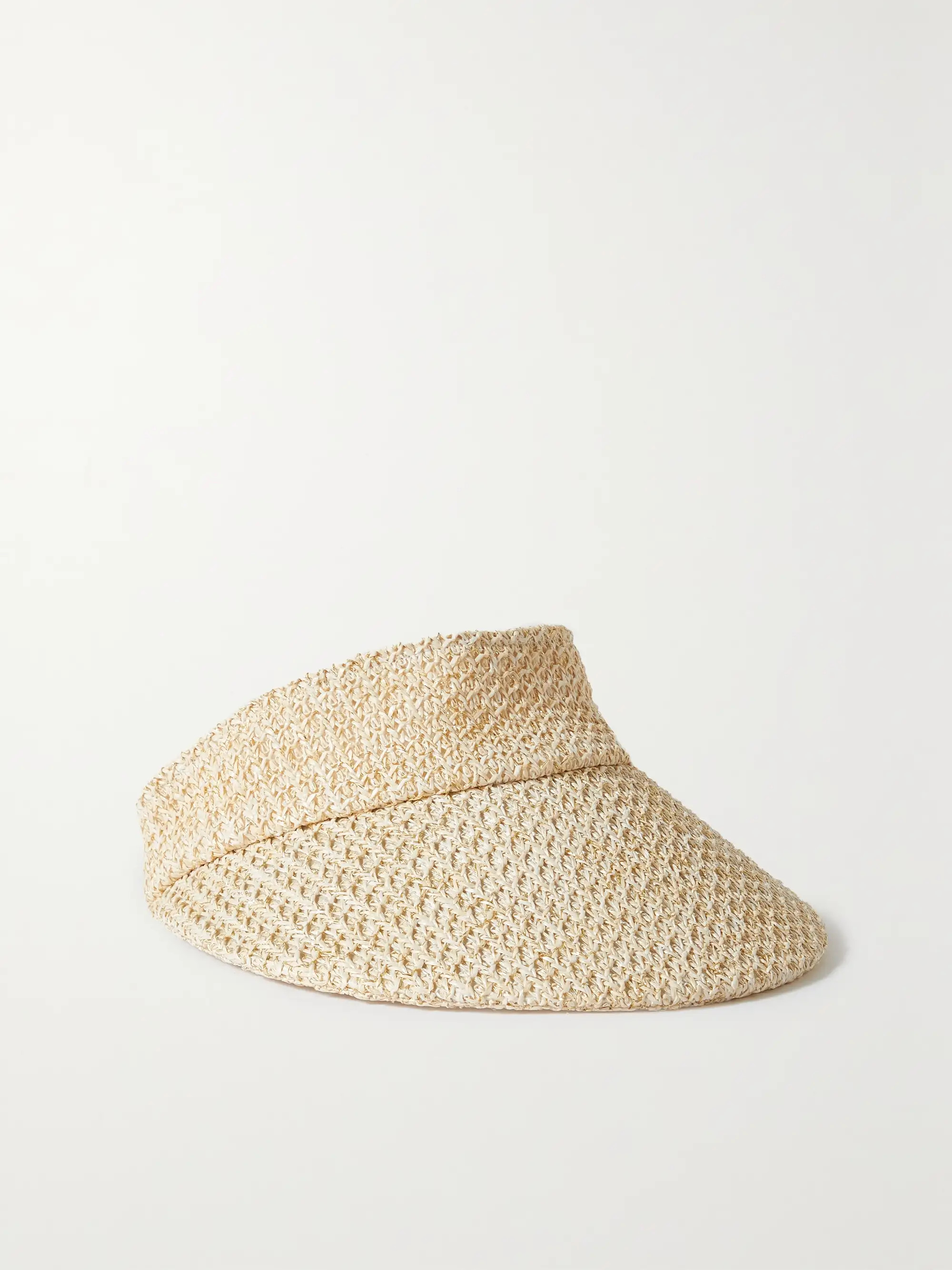 Micky metallic straw-effect visor | NET-A-PORTER (US)