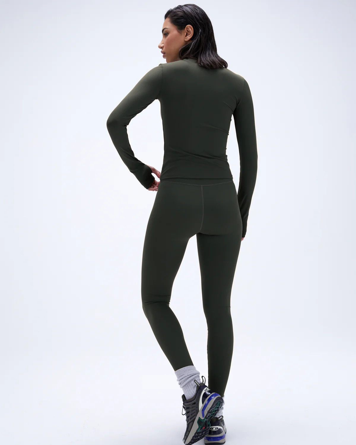 Ultimate Long Sleeve Top - Dark Olive | Adanola UK