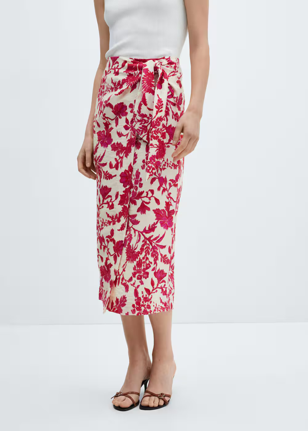 Floral-print wrap skirt | MANGO (US)